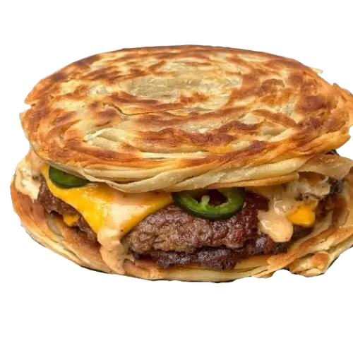Chicken Lachha Paratha Burger