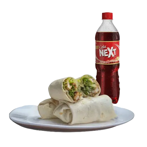 Fish Fillet Wrap With Drink